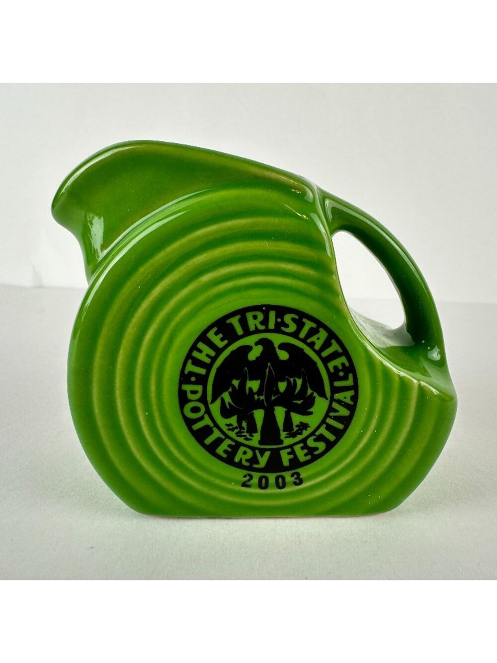 Fiesta Fiestaware Shamrock Green 2003 Tri-State Pottery Festival Mini Disc Pitch